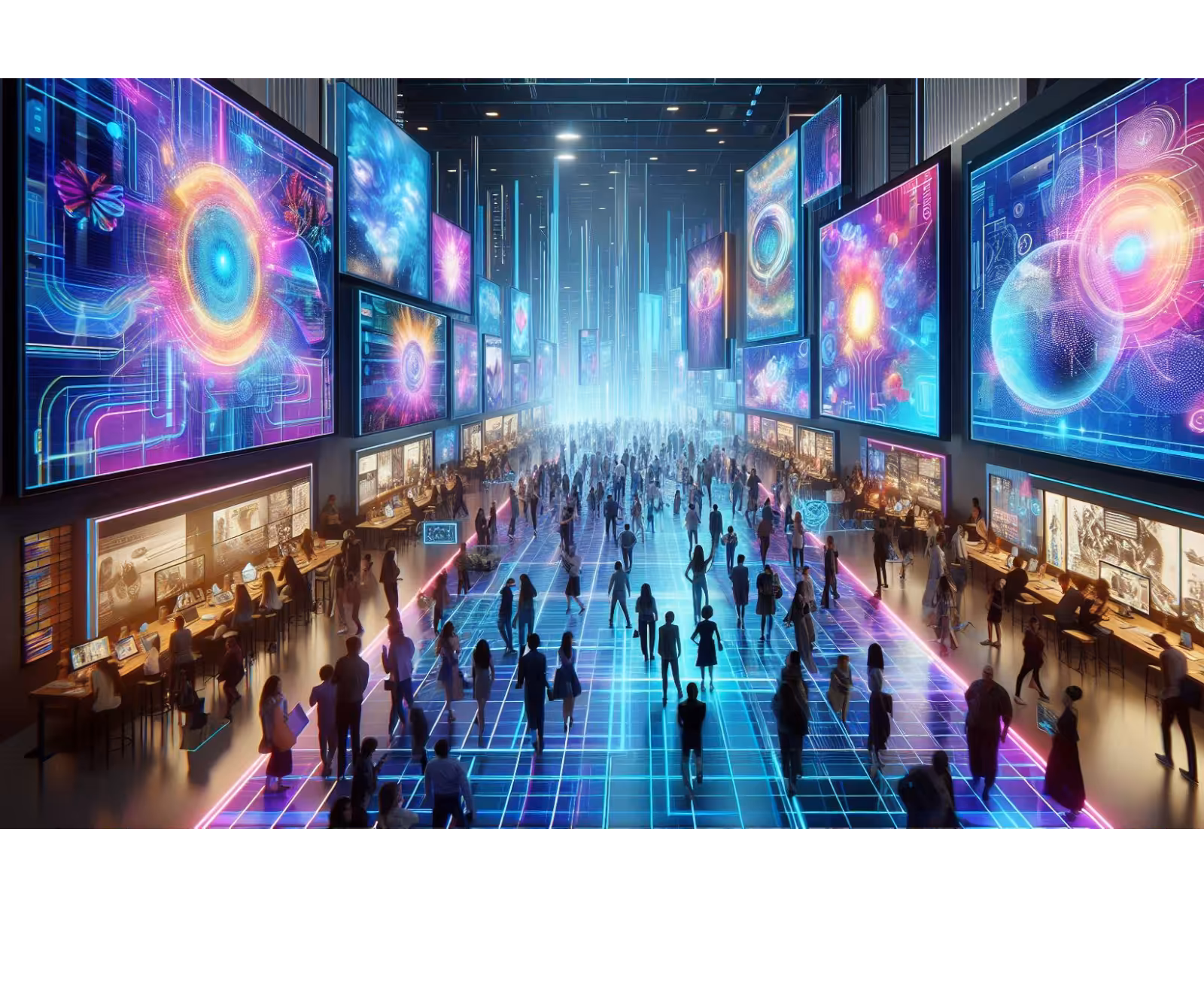 iPad showing pixelated wave painting